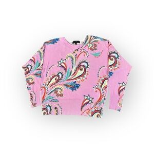 Joseph A Pink Paisley Knit Sweater Women’s Small — Flaws Shown